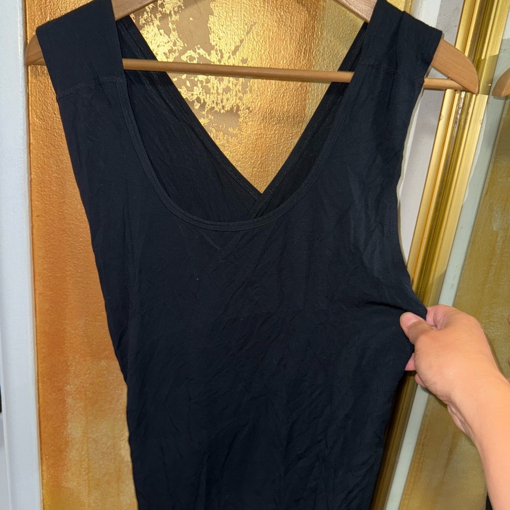 Montiel Black Tank Criss Cross Back Sz S